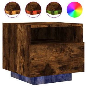 vidaXL f&uuml;st&ouml;s t&ouml;lgy sz&iacute;nű &eacute;jjeliszekr&eacute;ny LED-vil&aacute;g&iacute;t&aacute;ssal 40x39x37 cm