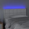 vidaXL feh&eacute;r műbőr LED-es fejt&aacute;mla 100 x 5 x 78/88 cm