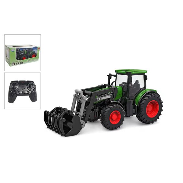 Kids Globe z&ouml;ld &eacute;s piros RC traktor 2,4 GHz 27 cm
