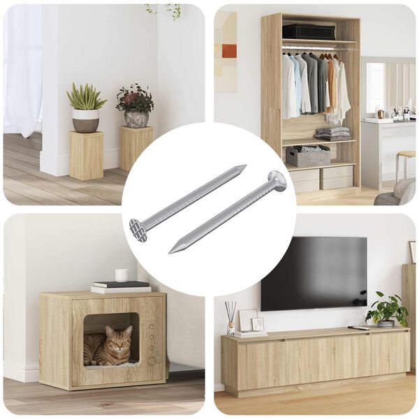 vidaXL Confirmat csavarok 2 pcs Ez&uuml;st &Oslash;5 x 40 mm F&eacute;m