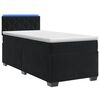 vidaXL Boxspring &aacute;gy matraccal &eacute;s LED-del Fekete 90 x 200 cm B&aacute;rsony