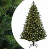 vidaXL Műanyag Hajtogat&oacute;s Kar&aacute;csonyfa 120 cm 150 LED Meleg feh&eacute;r