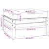 vidaXL 3 r&eacute;szes sz&uuml;rke t&ouml;m&ouml;r fenyőfa kerti &uuml;lőgarnit&uacute;ra p&aacute;rn&aacute;kkal