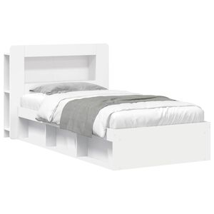 vidaXL &Aacute;gykeret t&aacute;rol&oacute;val fejt&aacute;ml&aacute;val Feh&eacute;r 75 x 190 cm Szerelt Fa