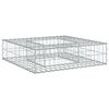 vidaXL Gabion emelt &aacute;gy 80 x 80 x 20 cm Horganyzott ac&eacute;l Ez&uuml;st