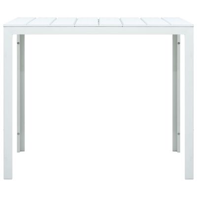 vidaXL fehér fautánzatú HDPE dohányzóasztal 78 x 78 x 74 cm