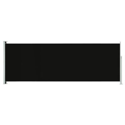 vidaXL fekete behúzható oldalsó terasznapellenző 220 x 600 cm