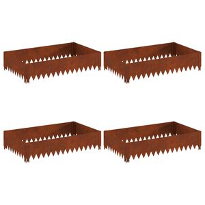 vidaXL Fűszeg&eacute;lyez&eacute;s 4 db 100 x 60 x 20 cm Ac&eacute;l Rozsd&aacute;s