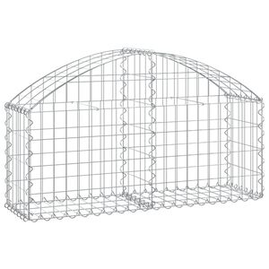 vidaXL &iacute;ves horganyzott vas gabion kos&aacute;r 100x30x40/60 cm