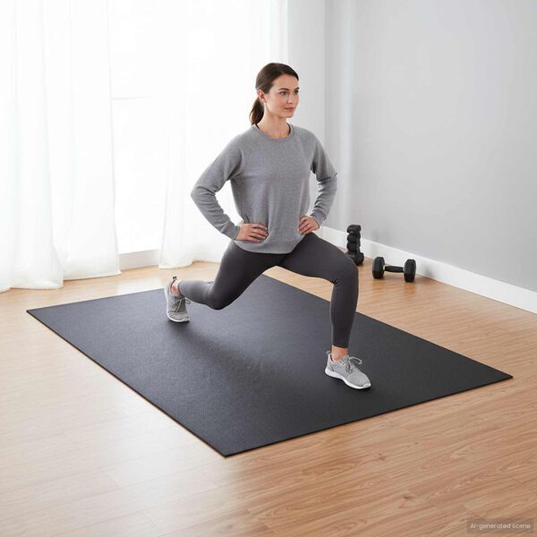 vidaXL Sportv&eacute;dő matrac Fekete 213 x 152 x 0,6 cm PVC