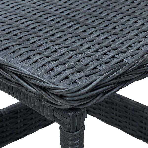 vidaXL sötétszürke polyrattan kerti asztal 45 x 45 x 46,5 cm