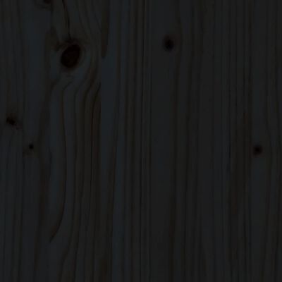vidaXL fekete tömör fenyőfa kerti pad 110x38x45 cm