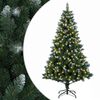 vidaXL Mű kar&aacute;csonyfa 120 cm 150 LED Meleg feh&eacute;r PVC &eacute;s f&eacute;m Z&ouml;ld