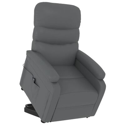 vidaXL antracitszürke műbőr felállást segítő fotel