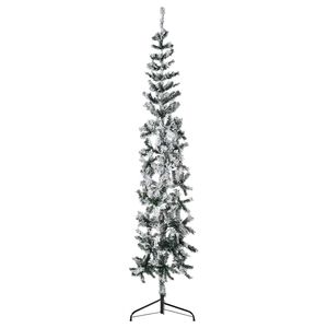 vidaXL h&oacute;pelyhes v&eacute;kony f&eacute;l műkar&aacute;csonyfa &aacute;llv&aacute;nnyal 210 cm