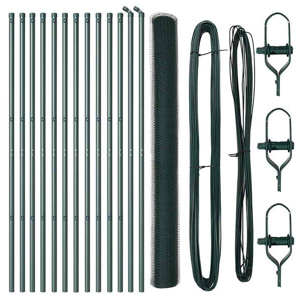 vidaXL Ker&iacute;t&eacute;soszlop Z&ouml;ld 25 x 1,6 m (25 mm h&aacute;l&oacute;) Ac&eacute;l &eacute;s PVC