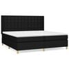 vidaXL fekete sz&ouml;vet rug&oacute;s &aacute;gy matraccal 200 x 200 cm