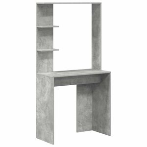 vidaXL Asztal Beton Sz&uuml;rke Szerelt Fa 78,5 x 37 x 154,5 cm