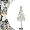 vidaXL Kar&aacute;csonyfa 150 LED-del &aacute;llv&aacute;nnyal Feh&eacute;r 120 cm PE &eacute;s Ac&eacute;l