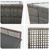 vidaXL Kert Bistro Készlet 3 pcs Szürke Poli rattan
