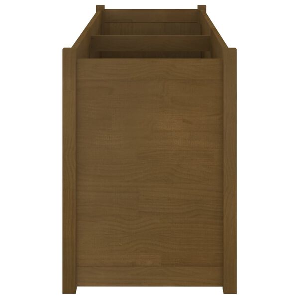 vidaXL mézbarna tömör fenyőfa kerti virágtartó 150 x 50 x 70 cm