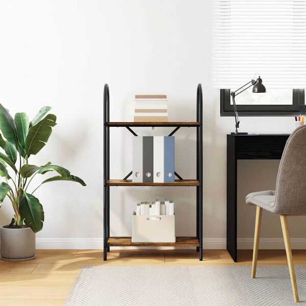 vidaXL K&ouml;nyvespolc F&uuml;st&ouml;lt t&ouml;lgy 60 x 30 x 109 cm Faanyag