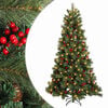 vidaXL Műanyag Hajtogat&oacute;s Kar&aacute;csonyfa 120 cm 150 LED Meleg feh&eacute;r