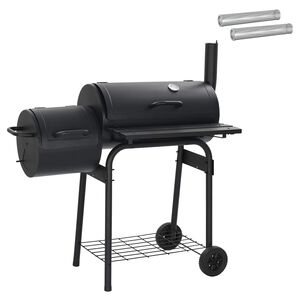 vidaXL K&uuml;lt&eacute;ri grill 103 x 60 x 113 cm Ac&eacute;l Fekete