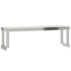 vidaXL rozsdamentes ac&eacute;l munkaasztal feletti polc 110 x 30 x 35 cm