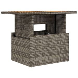 vidaXL sz&uuml;rke polyrattan &eacute;s ak&aacute;cfa kerti asztal 100 x 55 x 73 cm