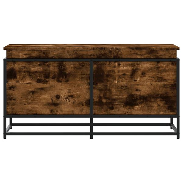 vidaXL f&uuml;st&ouml;s t&ouml;lgy sz&iacute;nű szerelt fa t&aacute;rol&oacute;l&aacute;da fed&eacute;llel 100x40x51,5cm