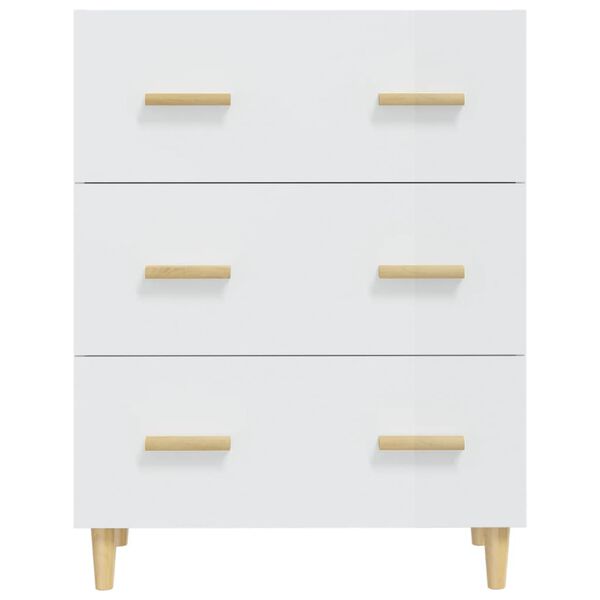 vidaXL magasf&eacute;nyű feh&eacute;r szerelt fa t&aacute;lal&oacute;szekr&eacute;ny 70 x 34 x 90 cm