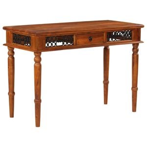 vidaXL t&ouml;m&ouml;r ak&aacute;cfa &iacute;r&oacute;asztal fi&oacute;kkal 110 x 50 x 76 cm