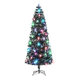 vidaXL sz&aacute;loptik&aacute;s megvil&aacute;g&iacute;tott kar&aacute;csonyfa &aacute;llv&aacute;nnyal &eacute;s LED-es 240 cm