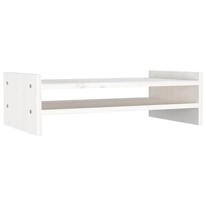 vidaXL feh&eacute;r t&ouml;m&ouml;r fenyőfa monitor&aacute;llv&aacute;ny 50x27x15 cm