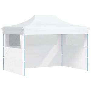 vidaXL feh&eacute;r ac&eacute;l &ouml;sszecsukhat&oacute; rendezv&eacute;nys&aacute;tor 3 oldalfallal 280x410x315 cm