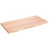 vidaXL vil&aacute;gosbarna kezelt t&ouml;m&ouml;r fa f&uuml;rdőszobai pult 80x40x2 cm