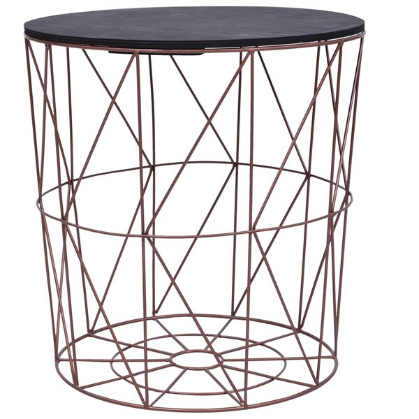 vidaXL 3 db rézszínű dohányzóasztal