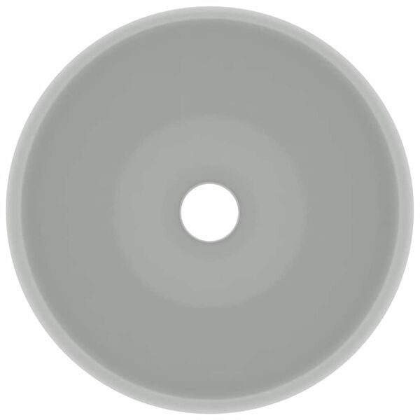 vidaXL kerek matt vil&aacute;gossz&uuml;rke ker&aacute;mia luxus mosd&oacute;kagyl&oacute; 40 x 15 cm