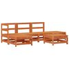 vidaXL Kerti lounge szett 5 pcs Viaszbarna T&ouml;m&ouml;r fenyő