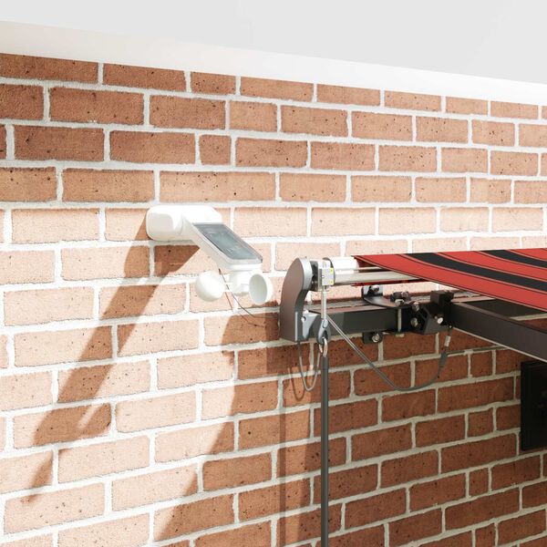 vidaXL narancss&aacute;rga-barna sz&eacute;l&eacute;rz&eacute;kelős &eacute;s LED-es napellenző 450x350cm