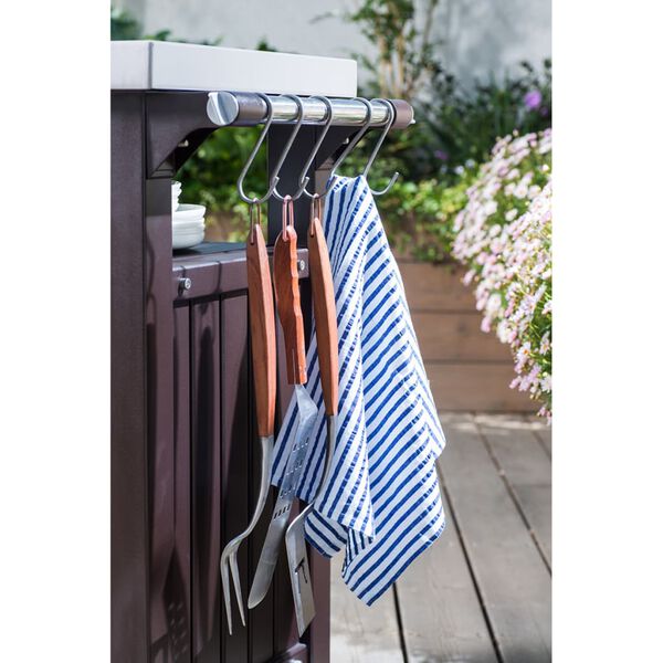 Keter Unity XL fa kinézetű kültéri multifunkciós grillasztal