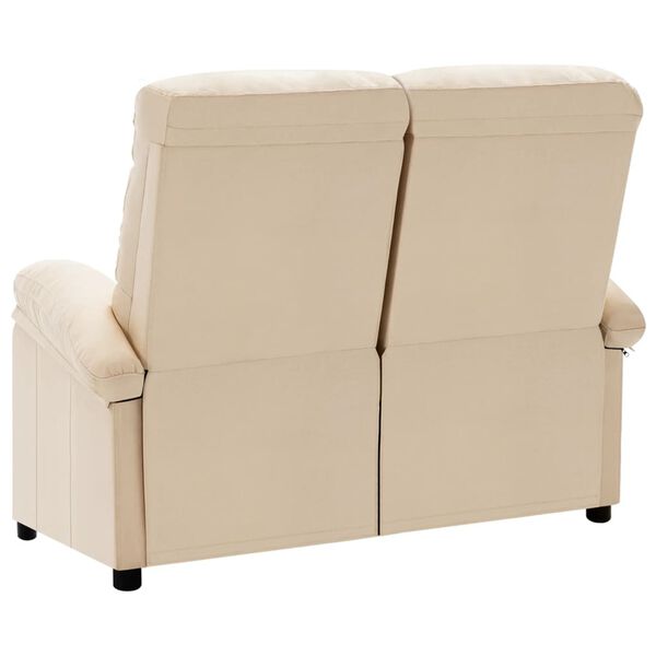 vidaXL k&eacute;tszem&eacute;lyes kr&eacute;msz&iacute;nű sz&ouml;vet d&ouml;nthető kanap&eacute;