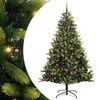 vidaXL Mesters&eacute;ges Hajl&iacute;tott Kar&aacute;csonyfa 300 LED-del Z&ouml;ld 210 cm
