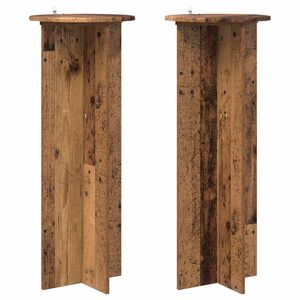 vidaXL N&ouml;v&eacute;ny&aacute;llv&aacute;ny 2 pcs Antik Fa &Oslash;40 x 100 cm Szerelt Fa