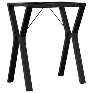vidaXL ac&eacute;l &eacute;tkezőasztall&aacute;bak Y-alak&uacute; v&aacute;zzal 60 x 40 x 73 cm