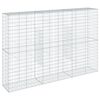 vidaXL horganyzott vas gabion kosár fedéllel 300 x 50 x 200 cm