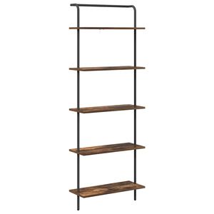 vidaXL K&ouml;nyvespolc F&uuml;st&ouml;lt t&ouml;lgy 60 x 24 x 168 cm Faanyag