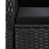 vidaXL 9 részes fekete polyrattan kerti étkezőgarnitúra párnákkal