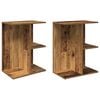 vidaXL &eacute;jjeliszekr&eacute;nyek 2 db r&eacute;gi fa 46,5x29x61 cm g&eacute;pelt fa